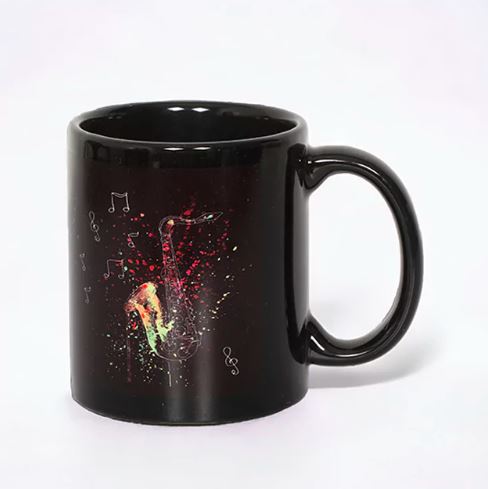 Customized Photo Printed Black Coffee Mug